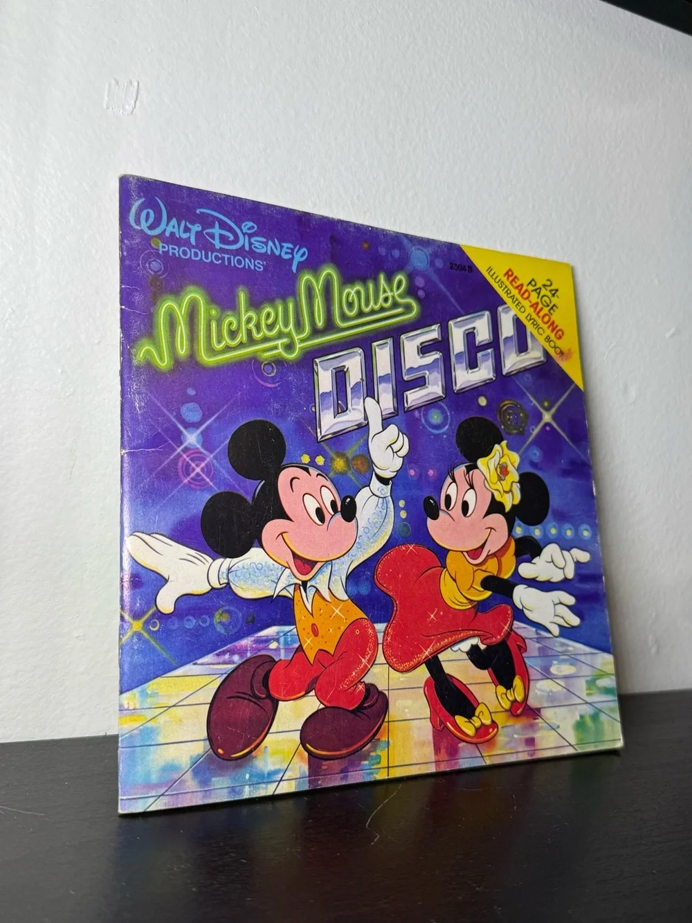 Vintage 1970s Disney Mickey Mouse Disco 24 Page Read Along Book